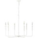 Savanne 6 Light 38 inch Textured White Chandelier Ceiling Light